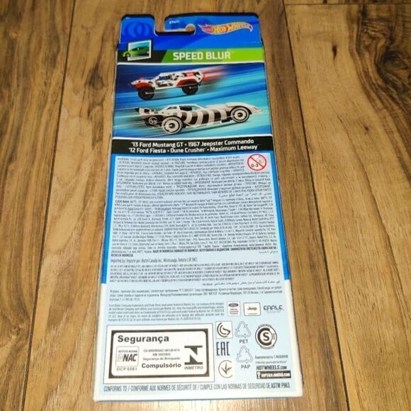 2021 HOT WHEELS Speed Blur 5 Pack - Mustang, Jeep, Fiesta, Crusher - Picture 5 of 7